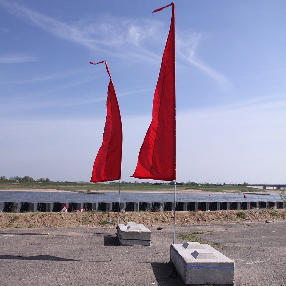 Razor flag - Double red