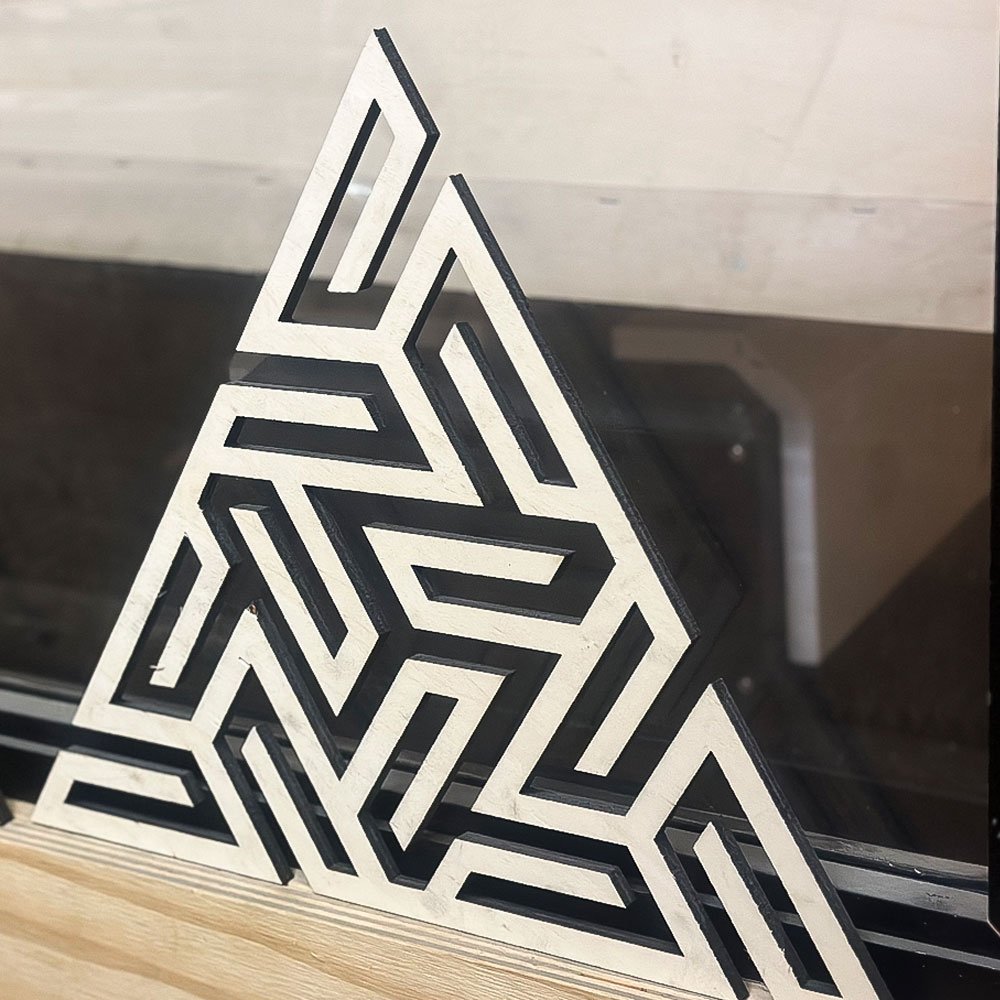 Laser:  beeldmerk uitgesneden